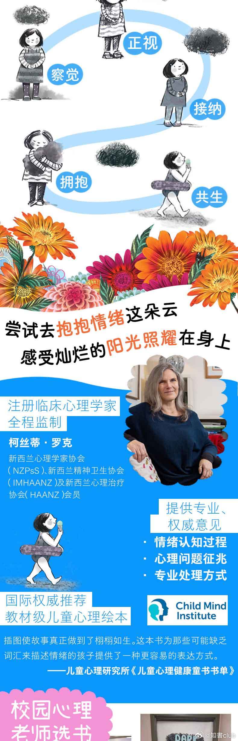 知書club 新书介绍丨《抱抱情绪这朵云》以形象的表达与治愈的画面，将儿童难以表