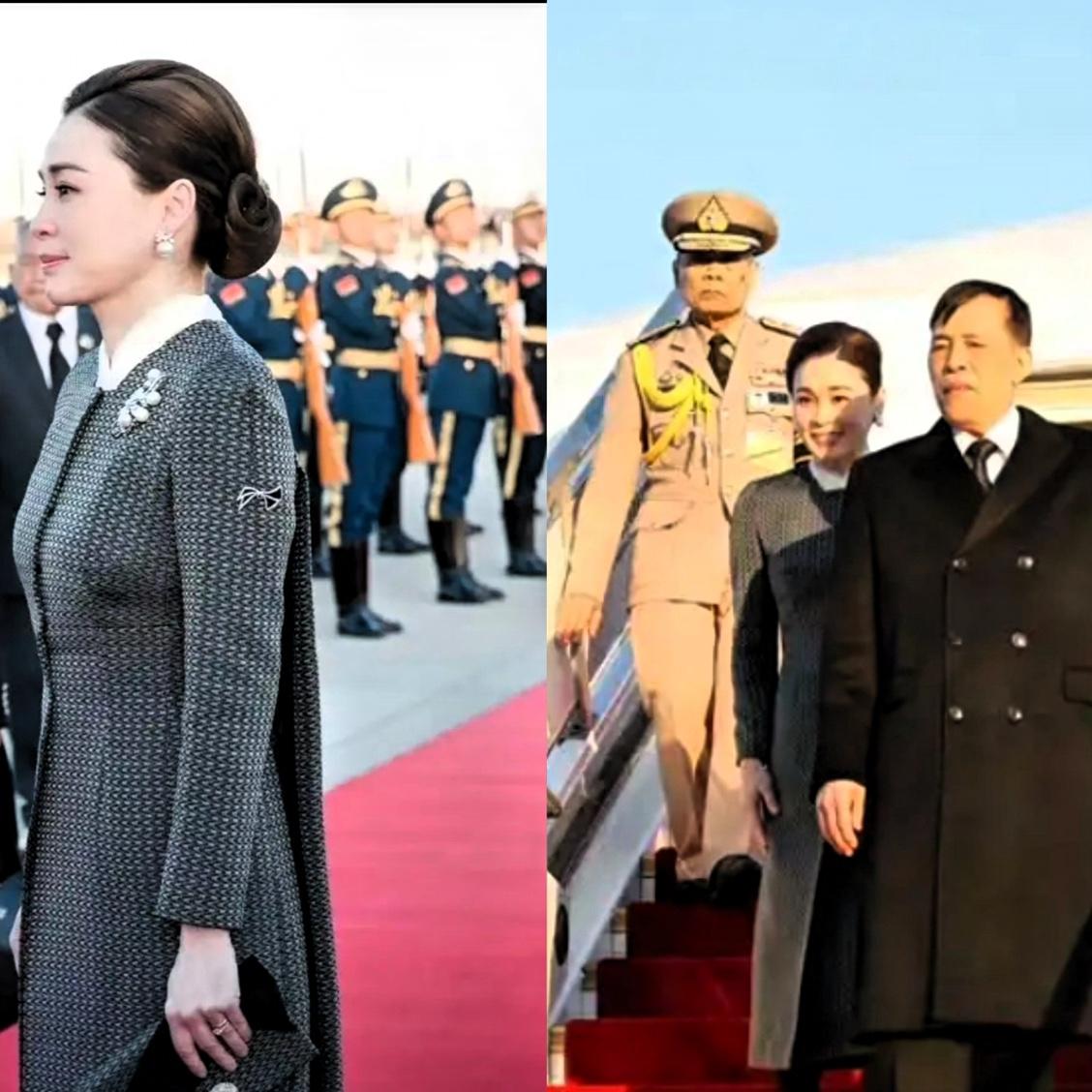 本以为她是个普通的妇人
没想到她这样展示在众人面前

泰国国王和王后这几天已经抵