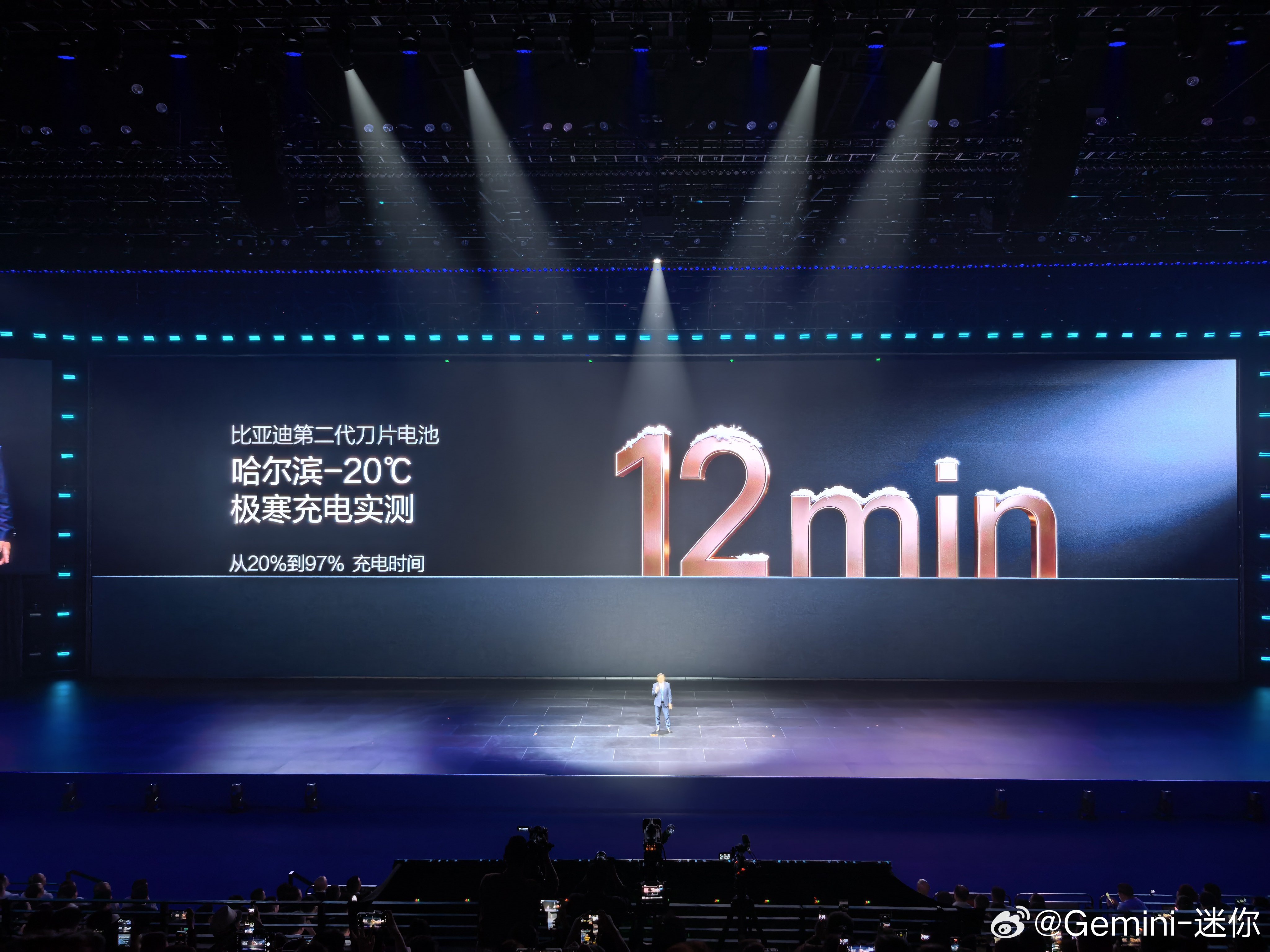 比亚迪第二代刀片电池零下三十度充电速度甚至比其他车零上三十度充电还快零下二十度和
