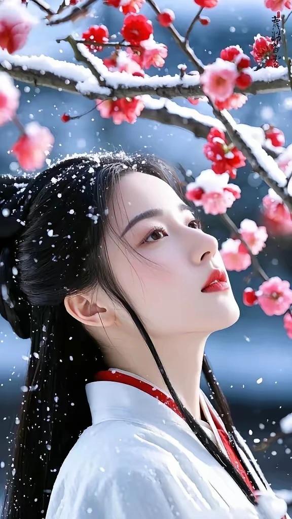 上联：云横南岭梅含笑
下联：沙漫北疆润玉飘