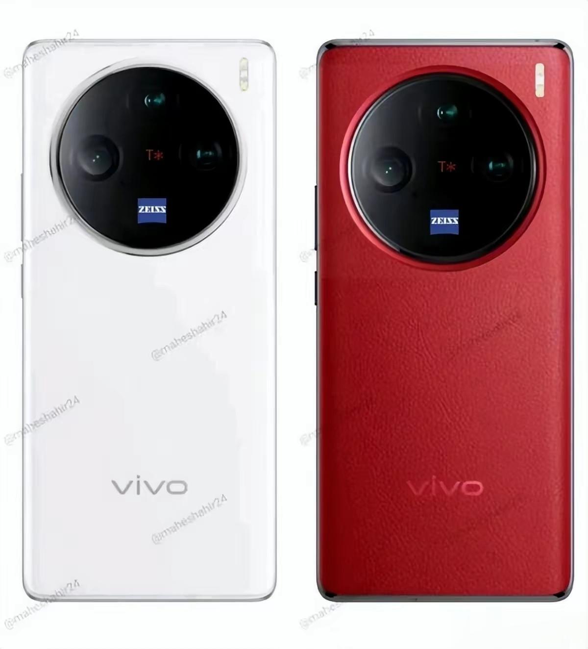 vivo X100系列渲染图曝光，取消了X90的地平线设计，相机模组被挪到了正中
