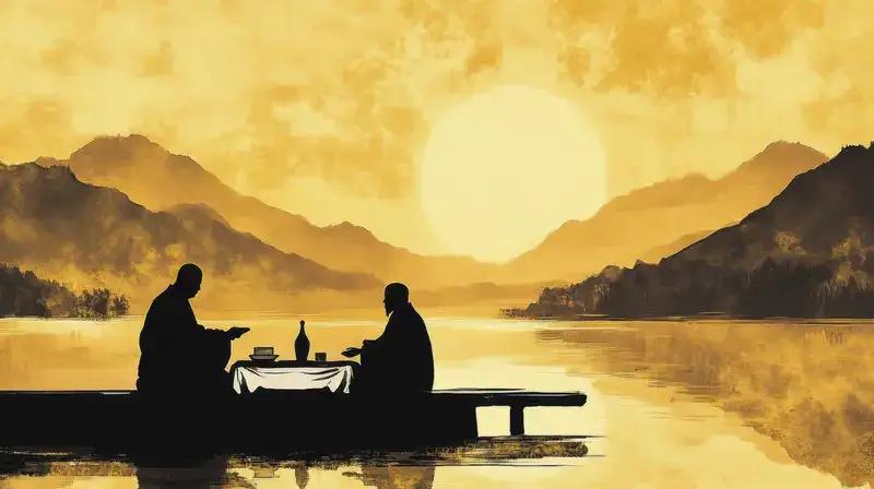 虚云大师一日望着窗外的雪，对弟子说：“不用问‘谁在轮回’，只需要让每一圈波纹都透