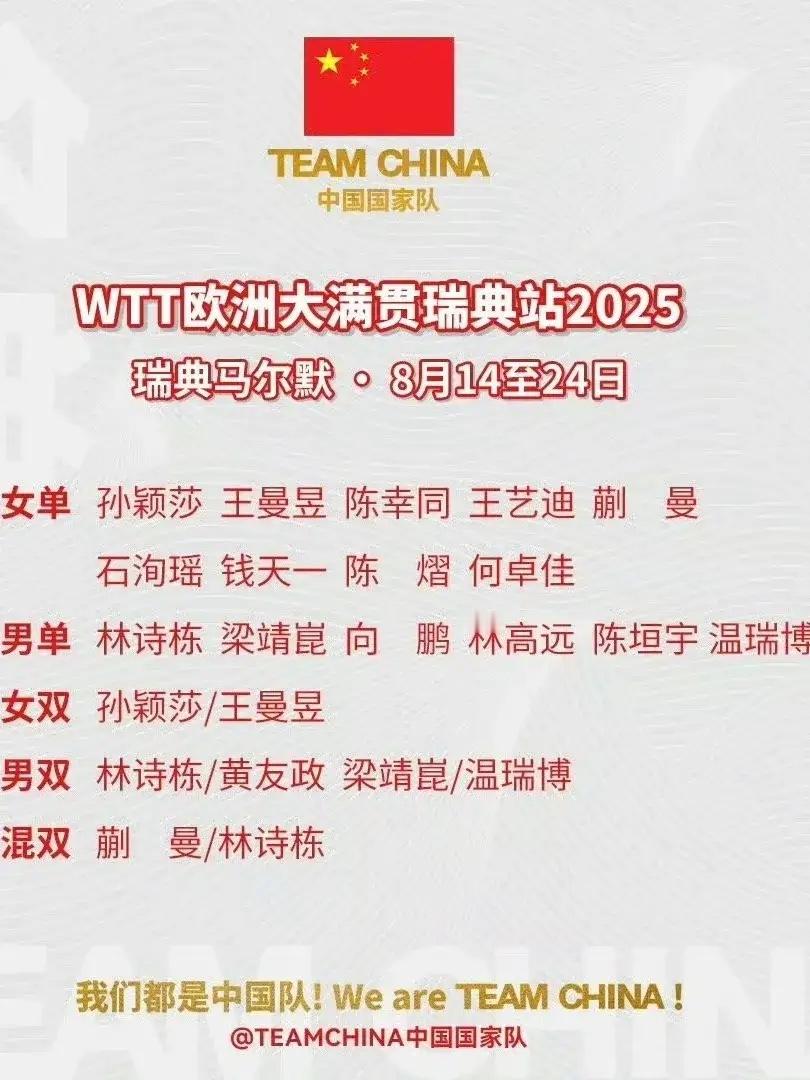 期待孙颖莎、王曼昱的女单及女双，海产姐妹加油！ ​​​