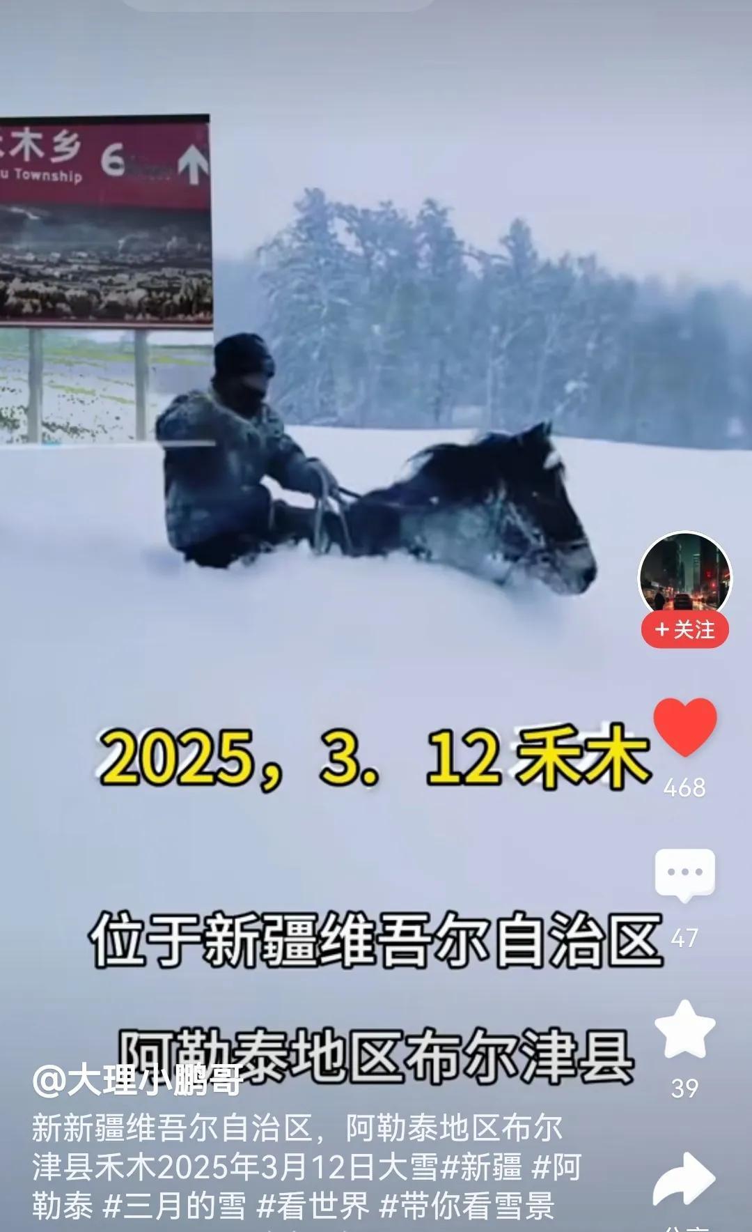 阿勒泰   还是这么大的雪