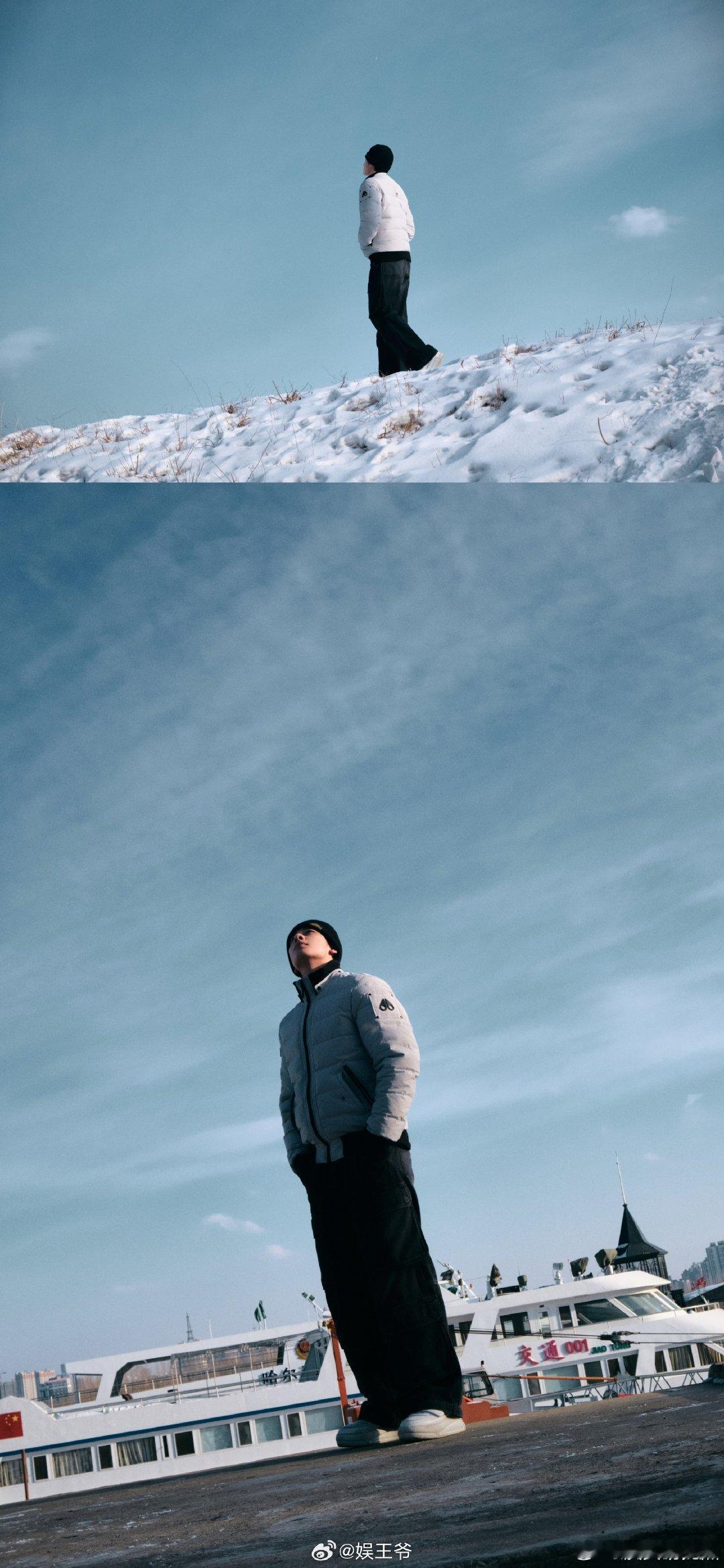 看胡先煦雪地图就有悬疑内味了胡先煦雪地照好浓的故事感纯白雪原衬出压抑的氛围感，胡