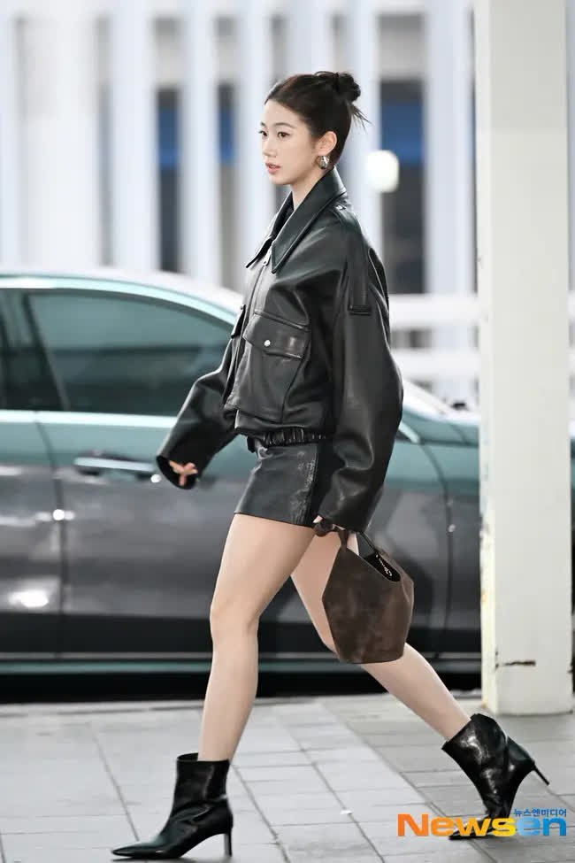 [今日出行穿搭]。LE SSE.AFIM成员中村一叶260213经仁川国际机场出