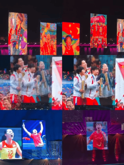 亚运会闭幕式上的莎莎和楚钦，镜头很全也很经典。

开幕式没有看到的画面，在闭幕式