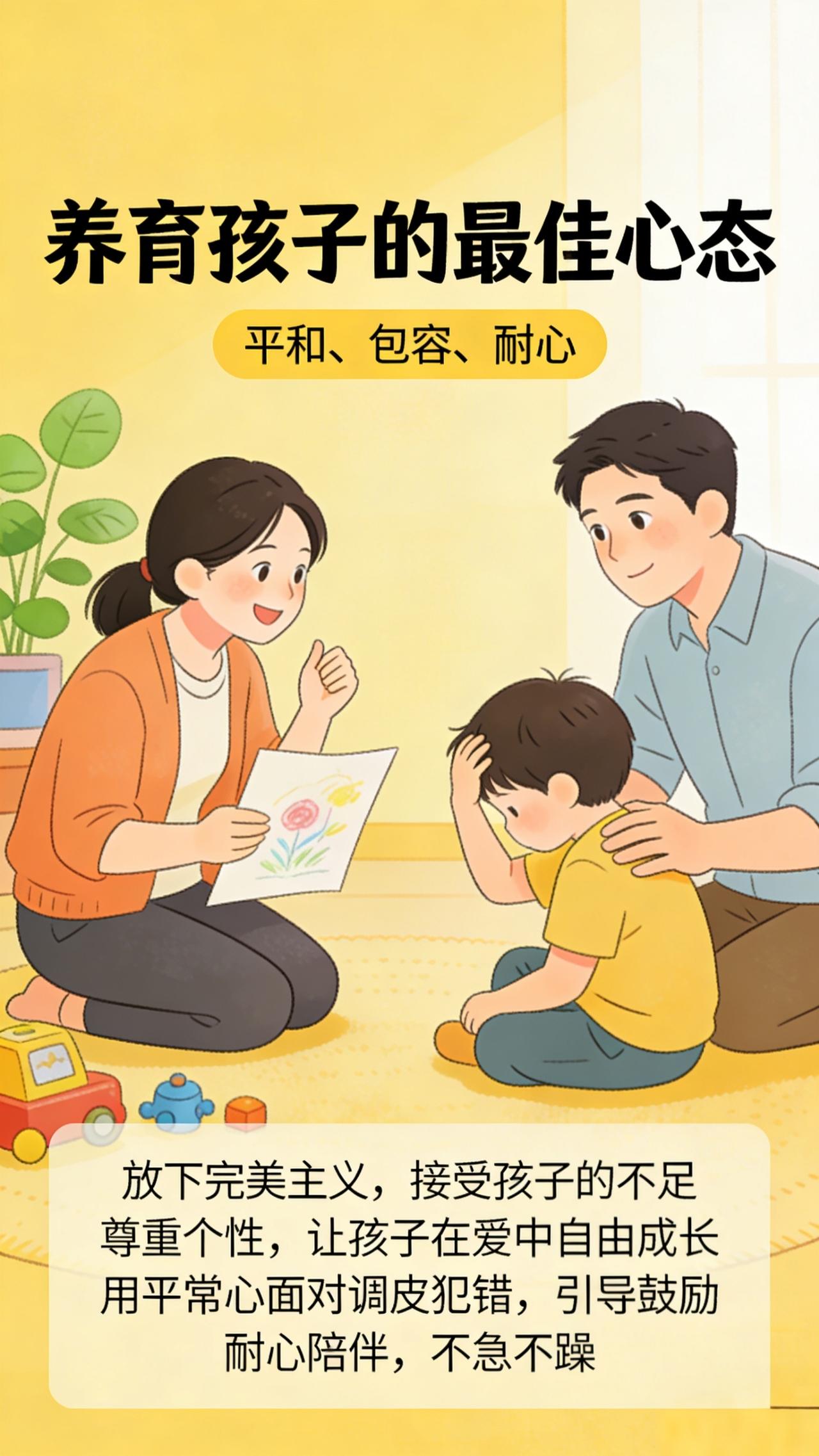 养育孩子最好的心态是什么?
【养育孩子最好的心态是什么？】作为父母，我们都希望孩