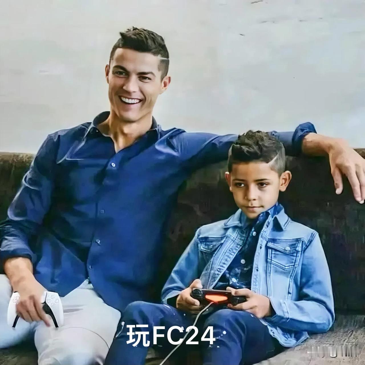 🔥《C罗和儿子玩🎮》
罗: 我选葡萄牙，
Jr: 好吧，我选阿根廷，
罗: 
