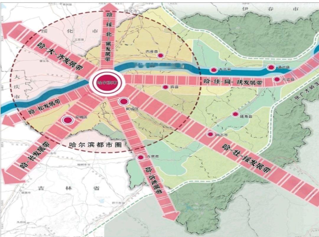 虽然来的迟了一些，但是哈尔滨都市圈远期发展方案终于还是新鲜出炉。整体来看哈尔滨都