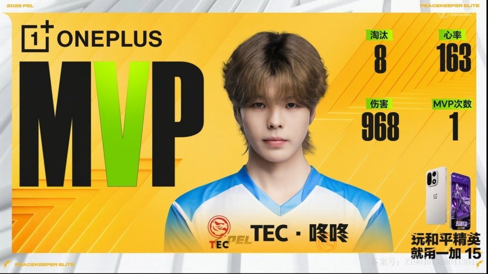 TEC咚咚8淘汰MVP MVP来啦！帅！咚酱！PEL第二周冠军争夺战真正的降维打