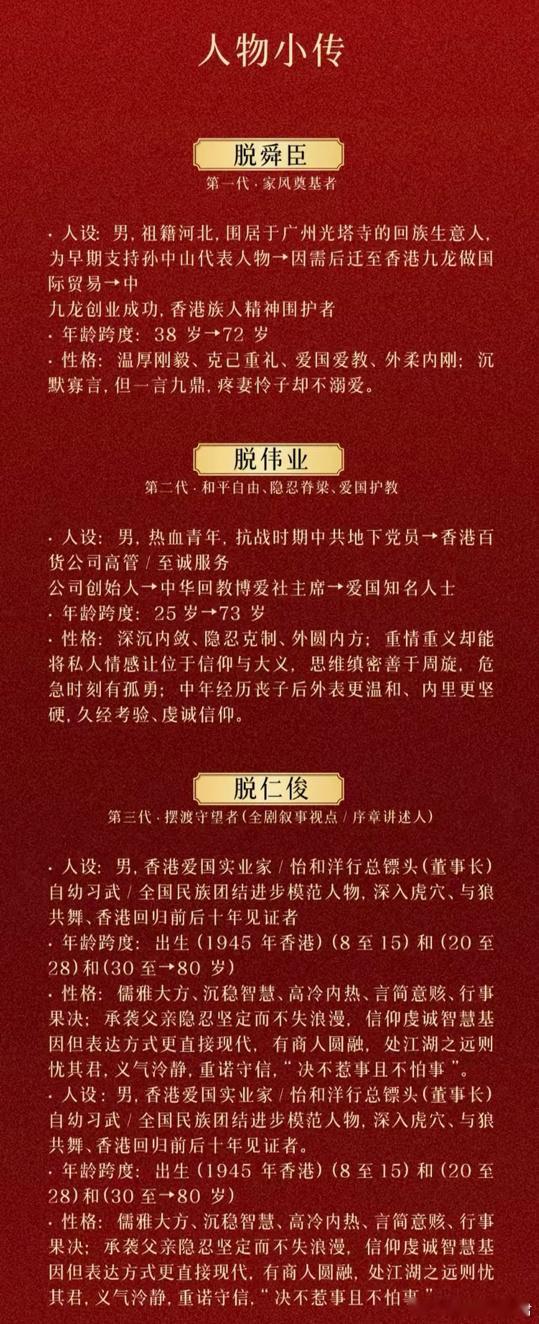 电视剧《香江入海流》组讯香港回归30周年献礼剧集数：40×45分钟题材类型：家国