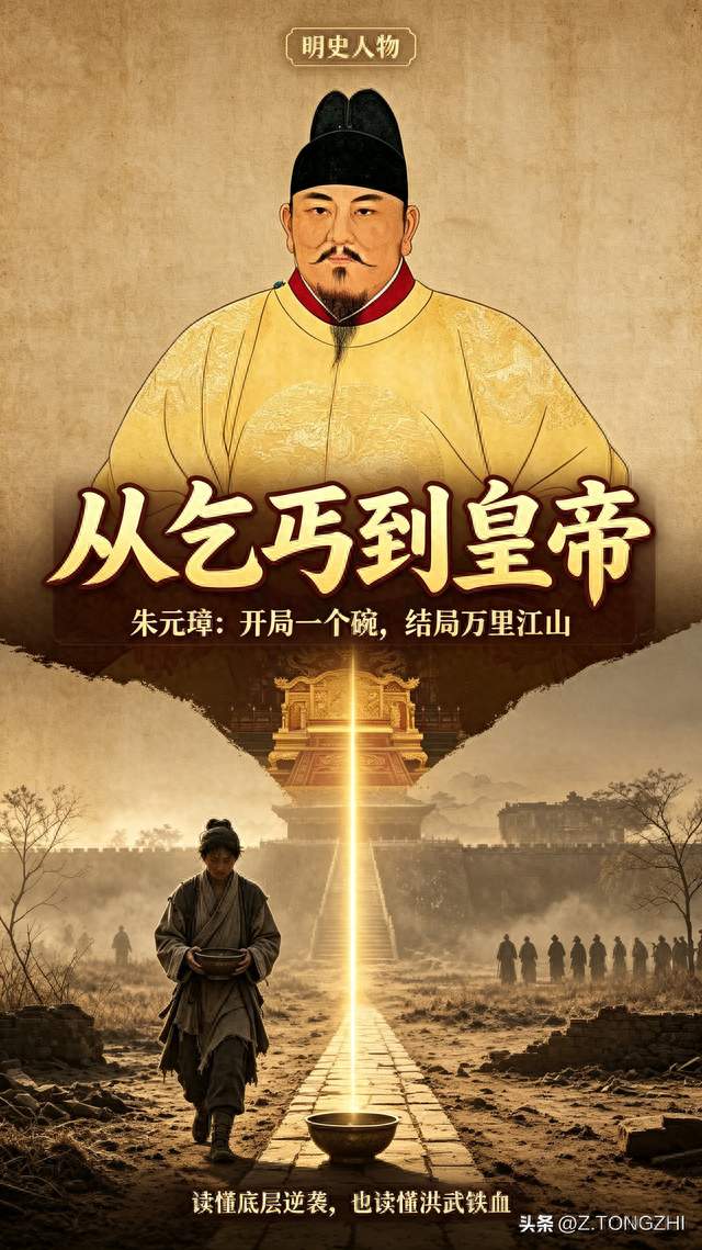 开局一个碗，从乞丐到皇帝：朱元璋的逆袭有多真实？
