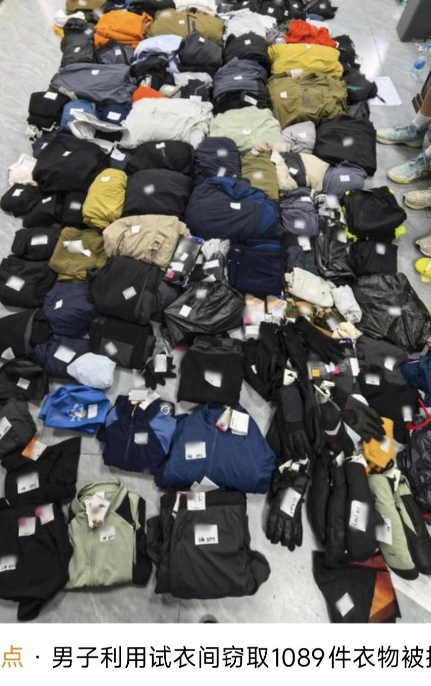 黄埔区警方公布破获一个专门进实体店偷衣服的案件，抓了一个男人，他是租住在广州越秀