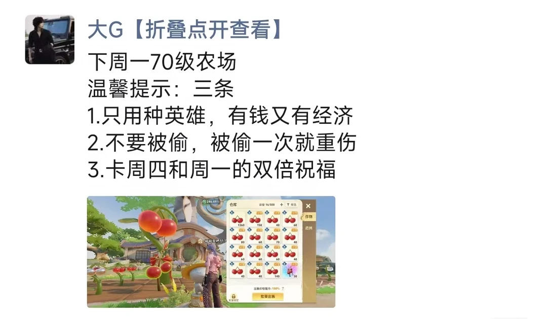 王者农场千万不要被偷