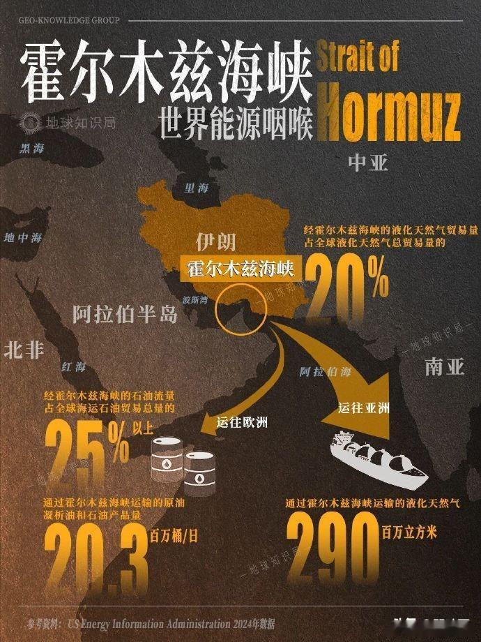 霍尔木兹海峡以内，伊朗革命卫队说了算，世界所有经过这里的大型船支没有革命卫队的许