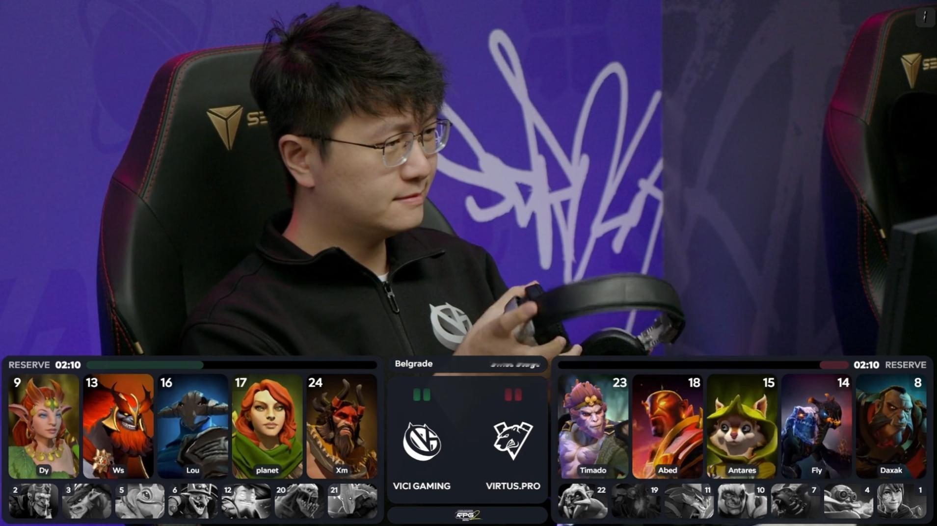 【Fissure裂变天地】VG vs VP第一局BP结束，希望VG能加油爬回1-