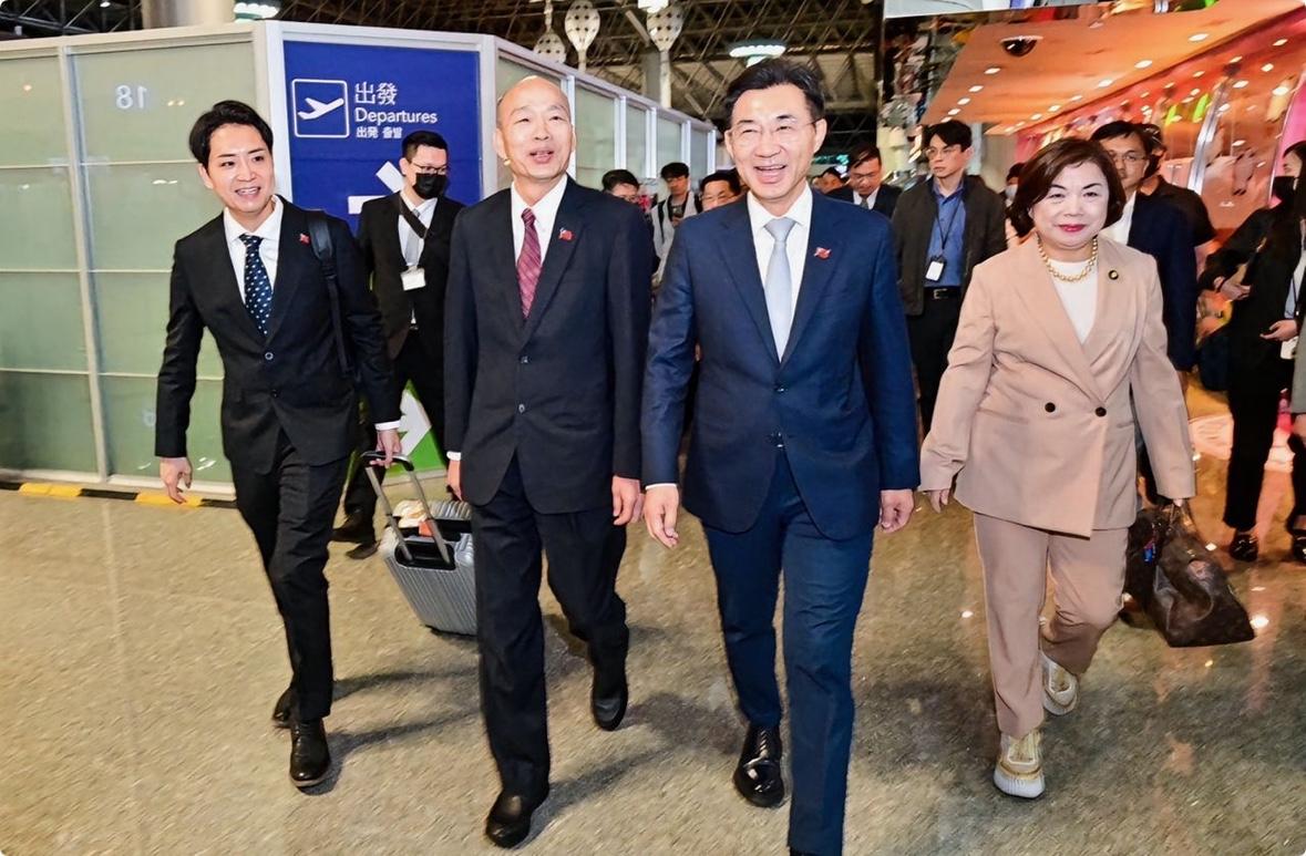 中国台湾省，韩国瑜跨越几千里，正式启程，前往英国与法国等地走访。

韩国瑜这次带