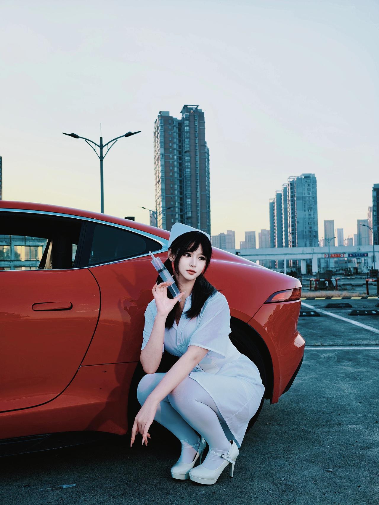 摄影约拍 挡不住的颜值 护士 护士怎么拍汽车摄影