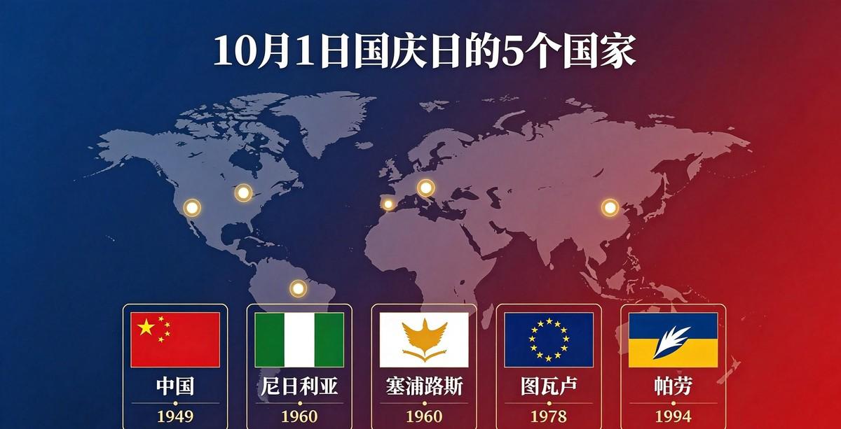 10月1日这天，不止我们在庆国庆。地球上还有四个国家，也把这天当作自己的大日子。