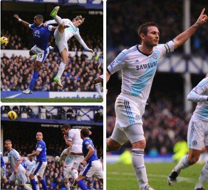 【英超-兰帕德梅开二度切尔西2-1埃弗顿重返三甲】12月31日讯，英超联赛第20