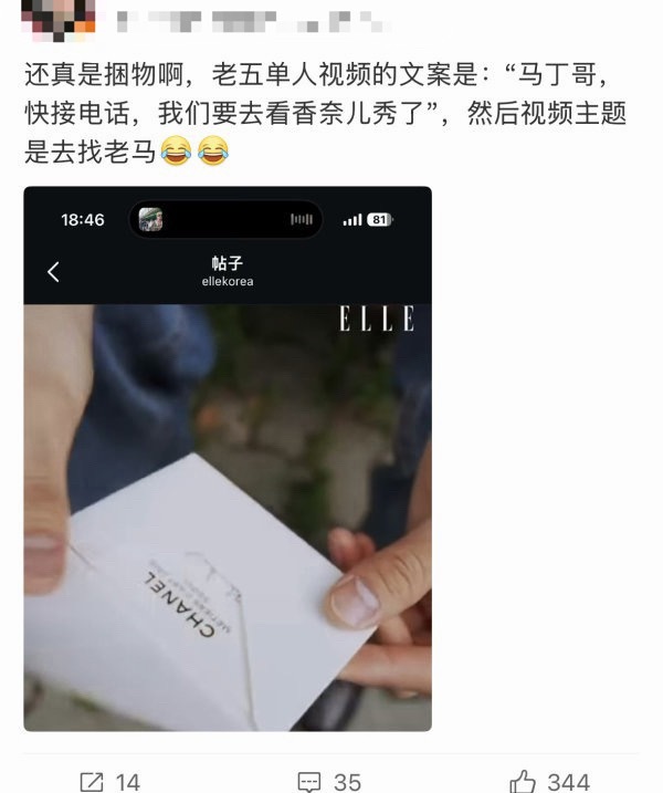 原来安乾镐是因为曽的马丁Martin 才能去香奈儿大秀