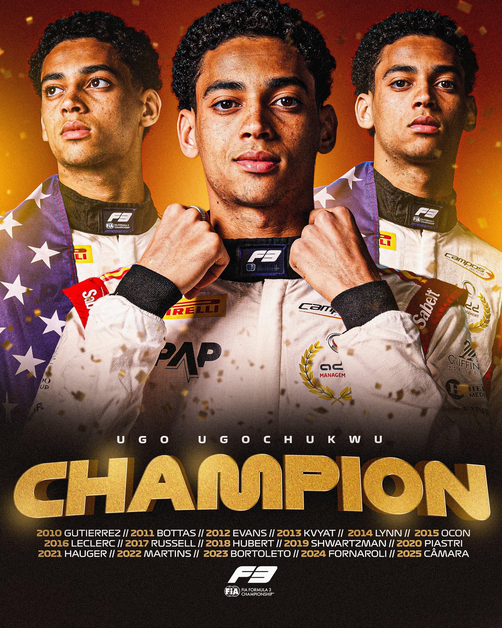 乌戈舒库夺得2026赛季F3年度总冠军🏆F32026F1西班牙大奖赛 ​​​