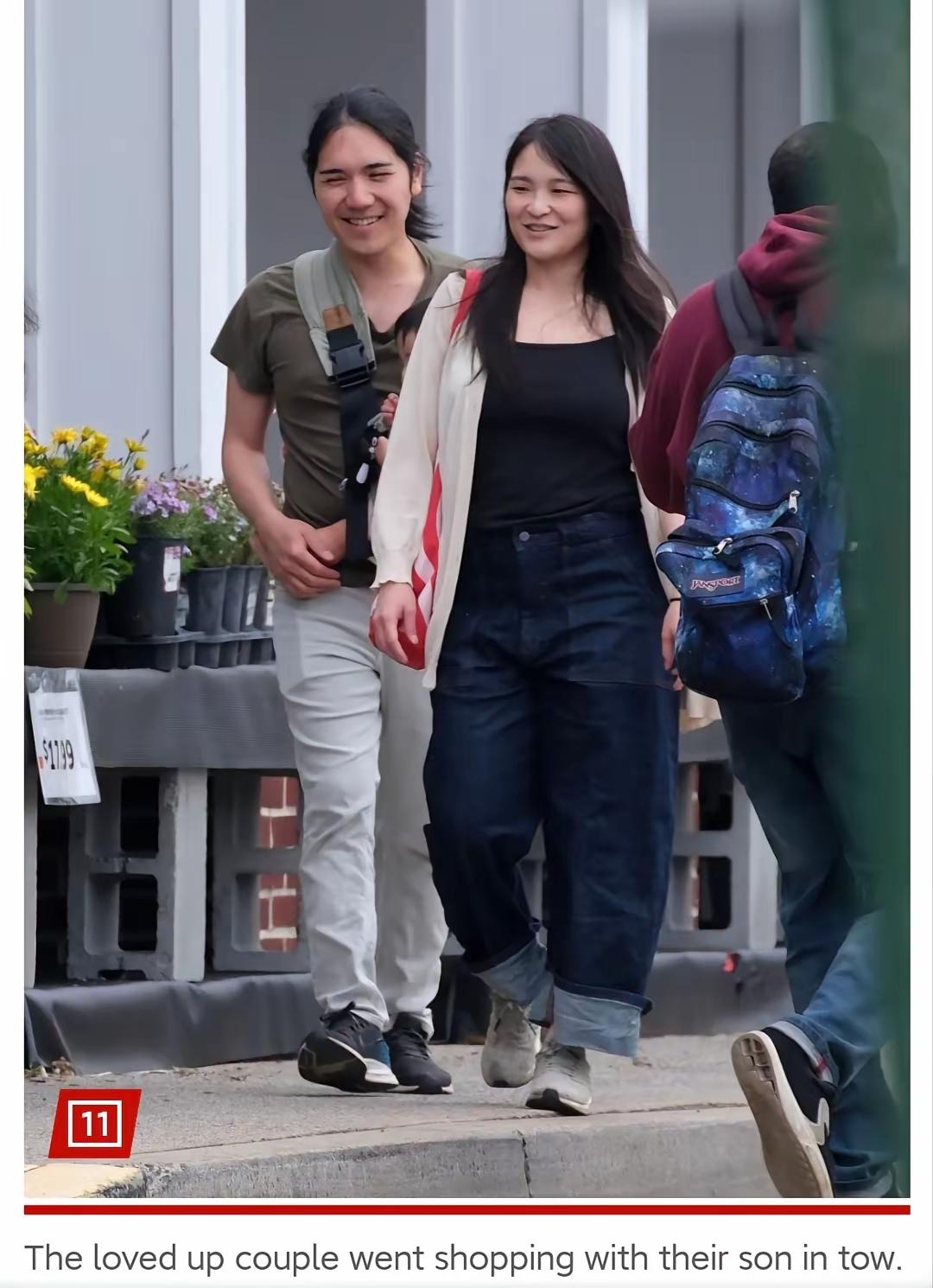 真子和她老公小室圭和她们的孩子

真子曾是日本王室的公主，嫁给小室圭成为普通人，