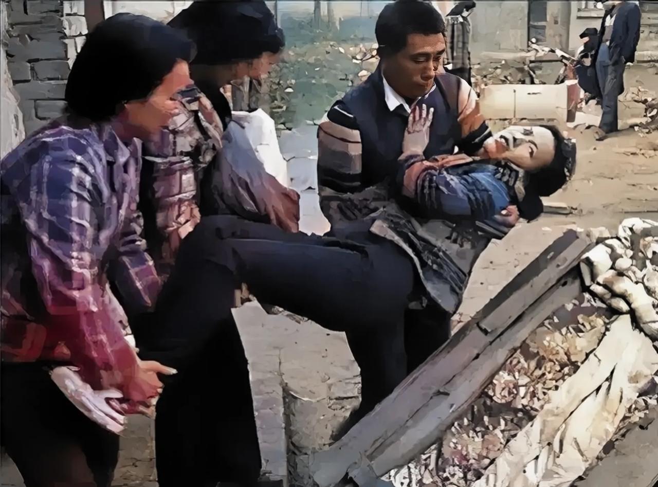 90年代，一名农村妇女，做完结扎手术，被丈夫抱着准备放在平板车上，仔细看会发现，