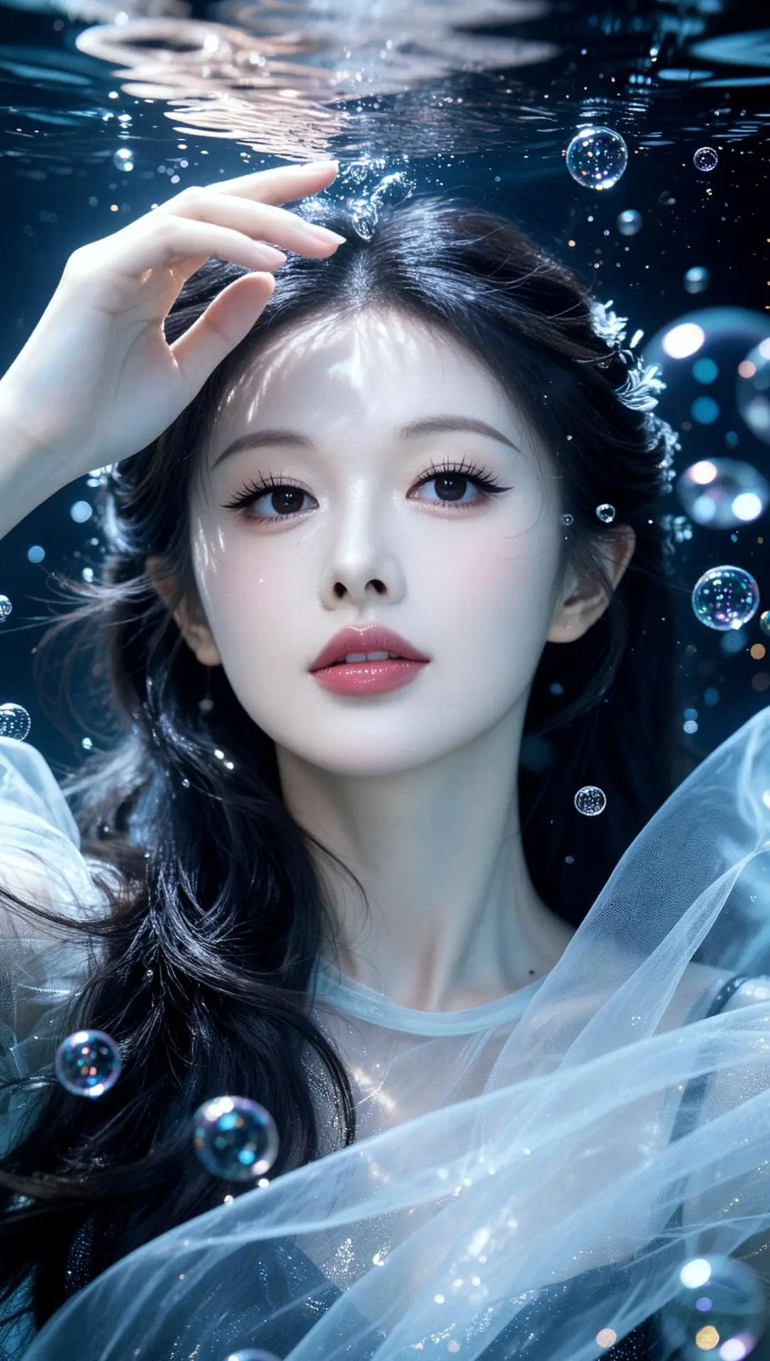AI水下梦幻照 ai创作 水中氛围感写真 水下写真 惊艳