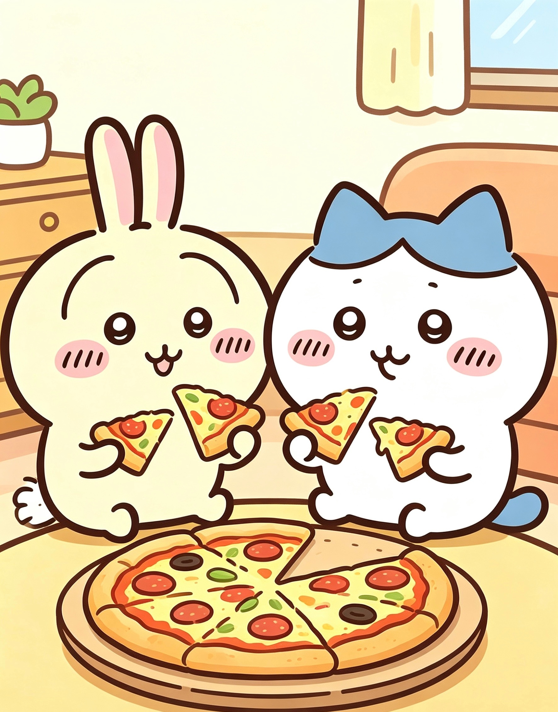 chiikawa吉伊卡哇灵感共创夏日企画今天的宵夜是🍕哦