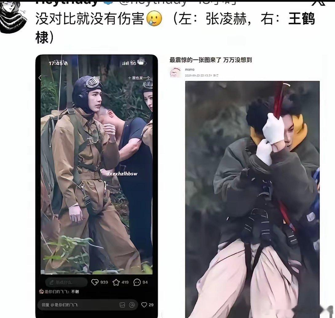 现在最尴尬的就是王鹤棣了，真的比吃了苍蝇还要难受，谁这么损拿这个来比较的，黑他的