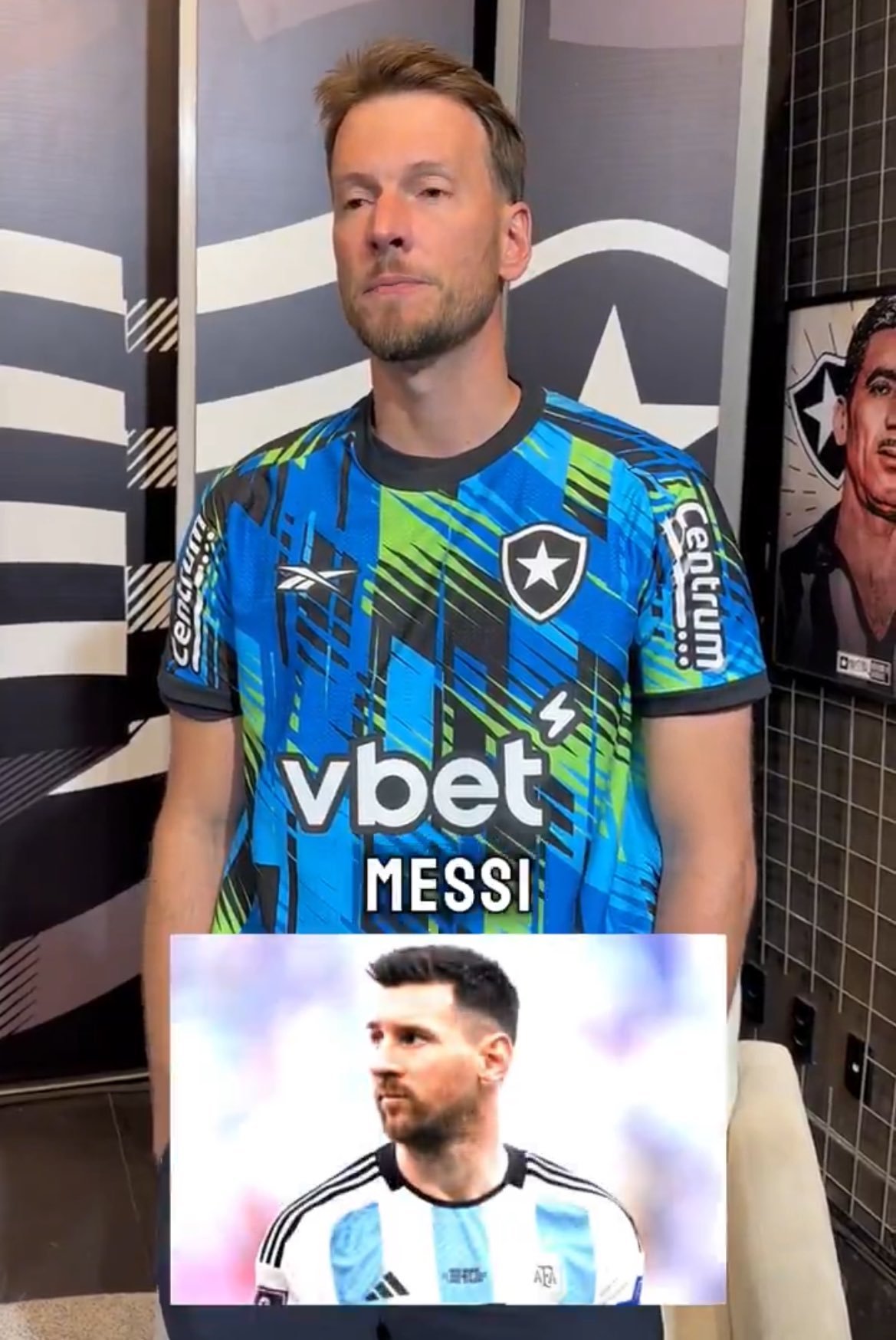🎙你遇到过的最好的球员？🇧🇷博塔弗戈球员内托：梅西。🐐梅西[超话] ​​