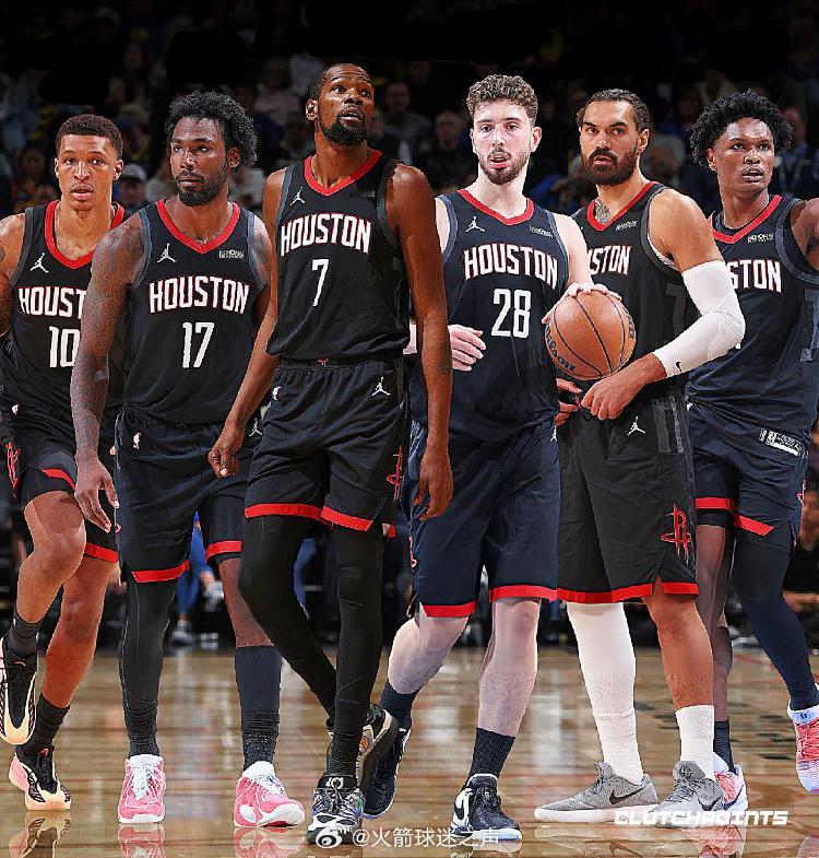 火箭近十场比赛：“战绩为9胜1负，进攻效率联盟第一，防守效率联盟第八。”