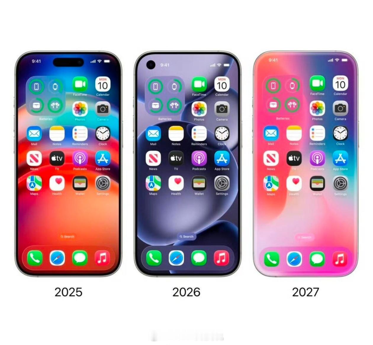 首款曲面iPhone应该是超窄边框的全等深微曲屏吧，这种视觉效果确实很高级图二这