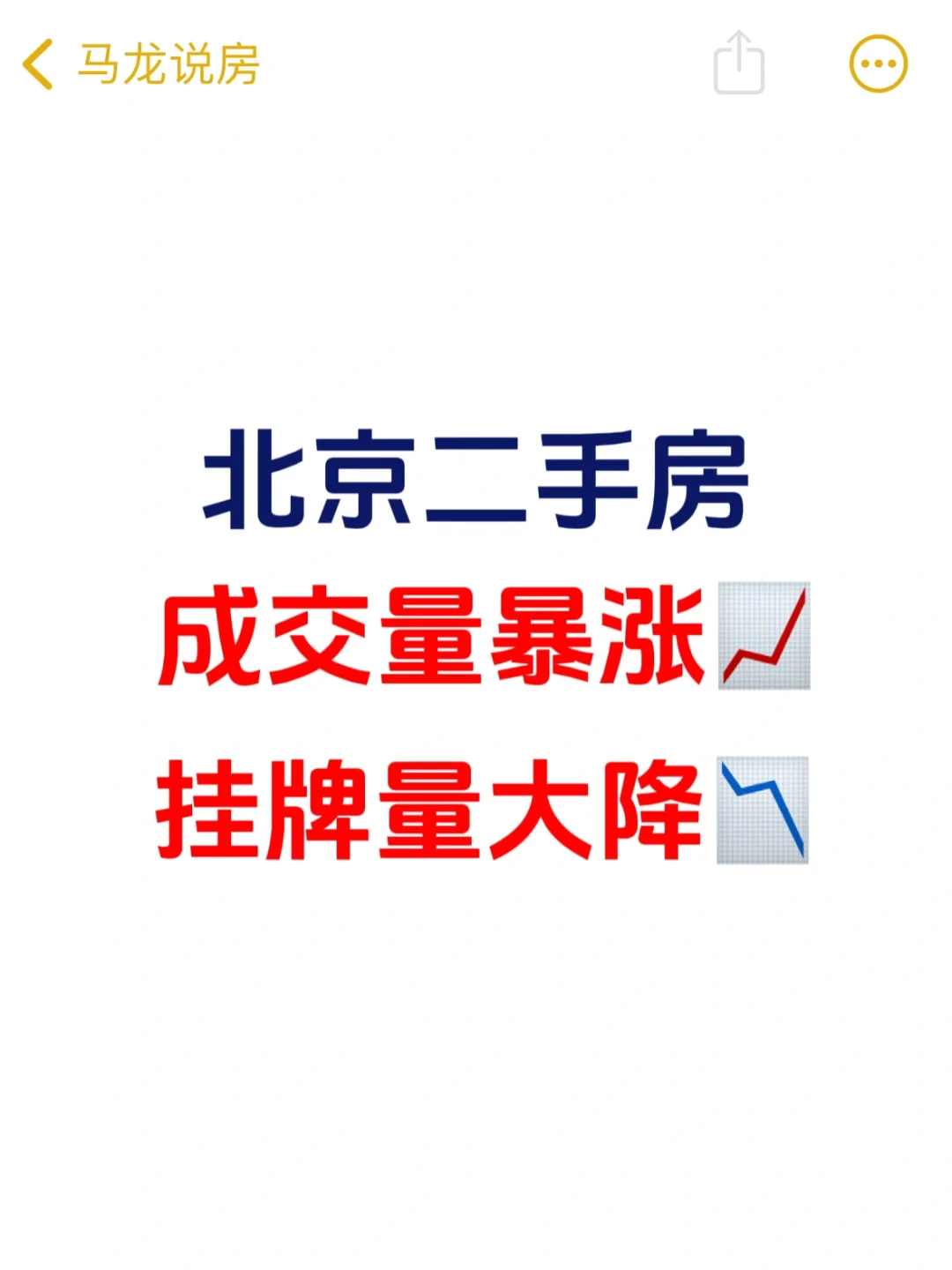 北京二手房连续两周，成交量大涨，挂牌量大降