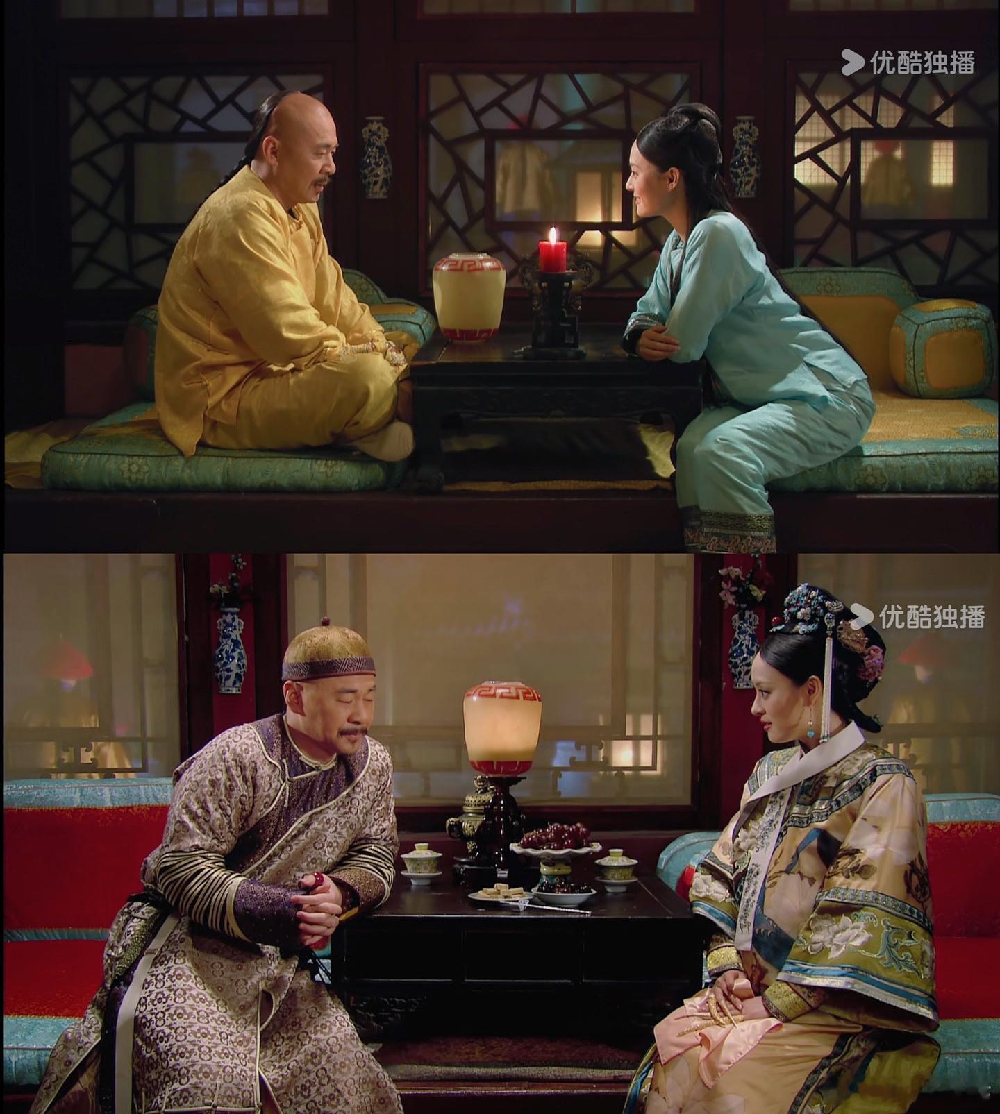 身体语言是骗不了人的，谁更倾心谁更倾身！不得不说，演员表演太细节了！#甄嬛传# 