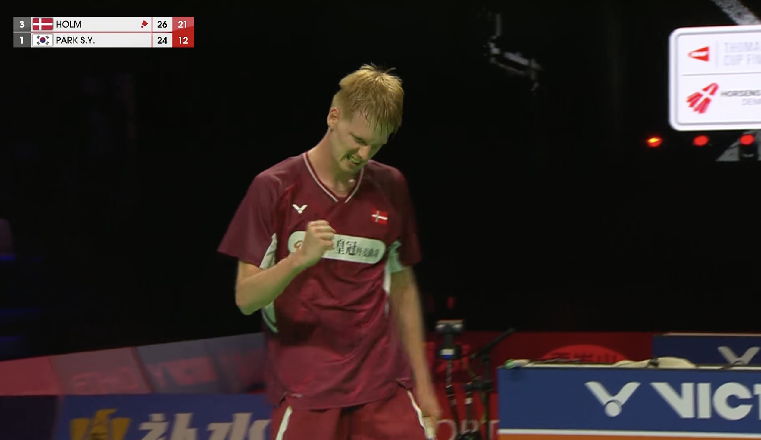 1号场地【汤杯C组：丹麦🇩🇰 4-1 🇰🇷韩国】一单：安东森🇩🇰 1