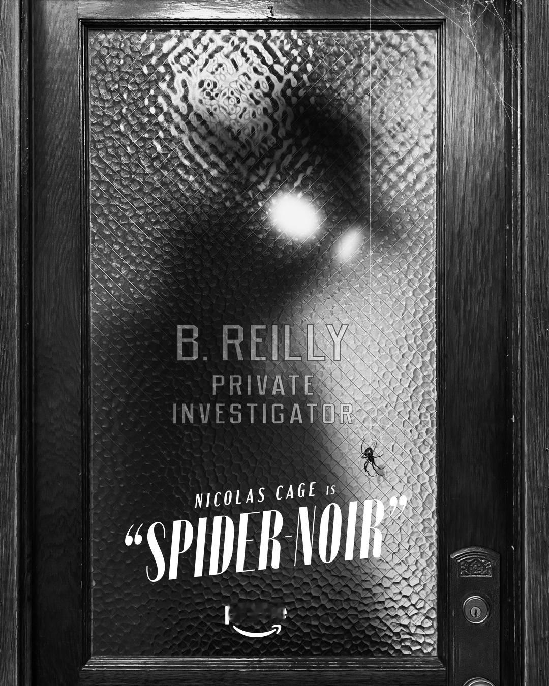 真人剧集《暗影蜘蛛侠（Spider-Noir）》新海报公开，共有黑白和彩色两种版