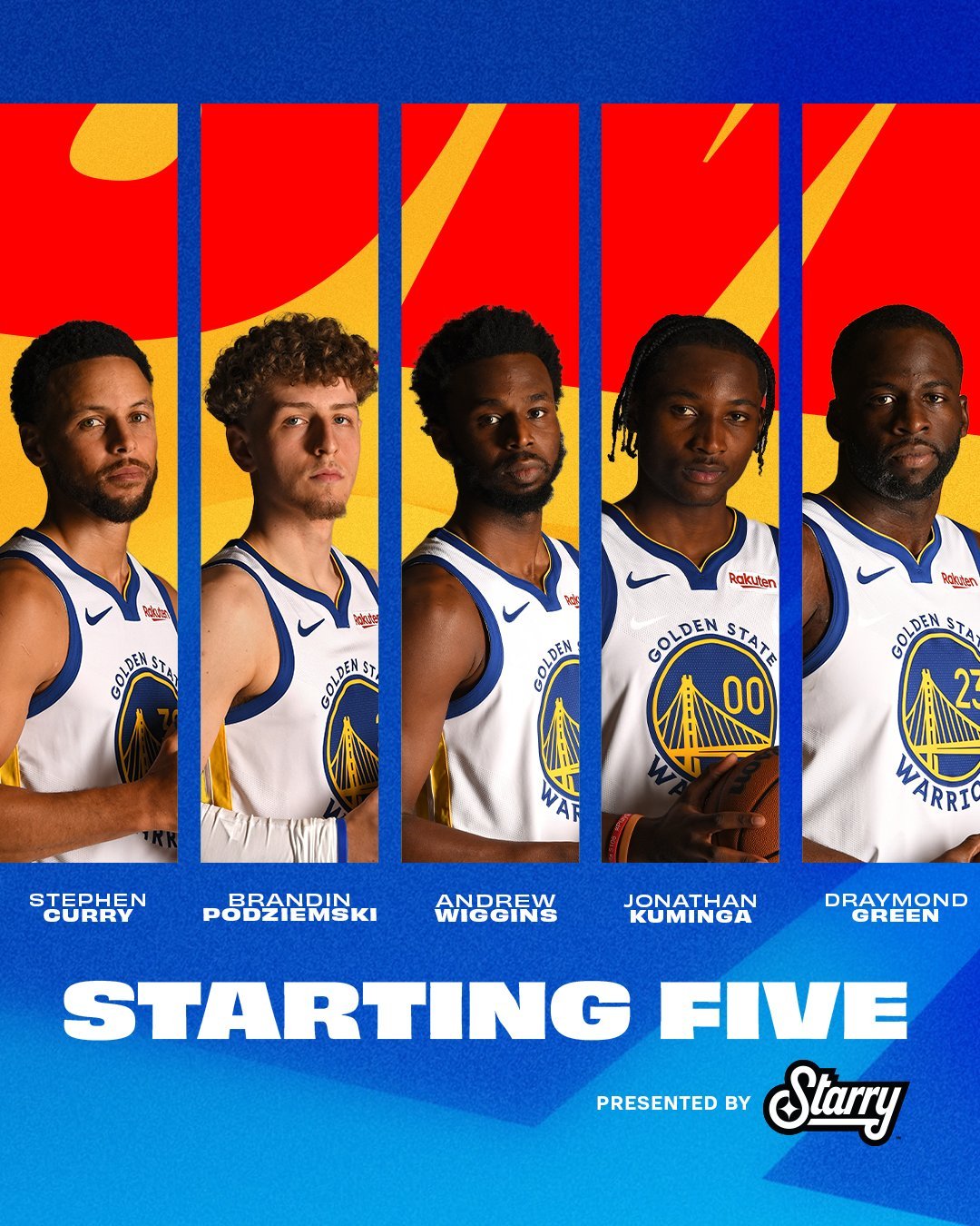 今天克莱生病缺席比赛 首发调整：库里 波姐 维金斯 库明加 追梦#金州勇士[超话