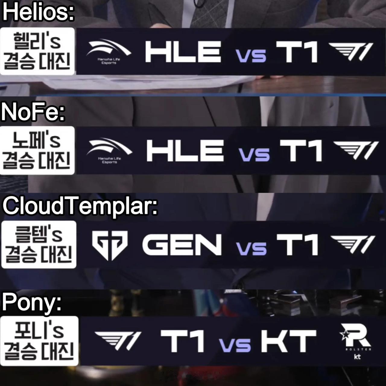 2024LCK春季赛前LCK官方放出了解说&教练们（CloudTemplar、P