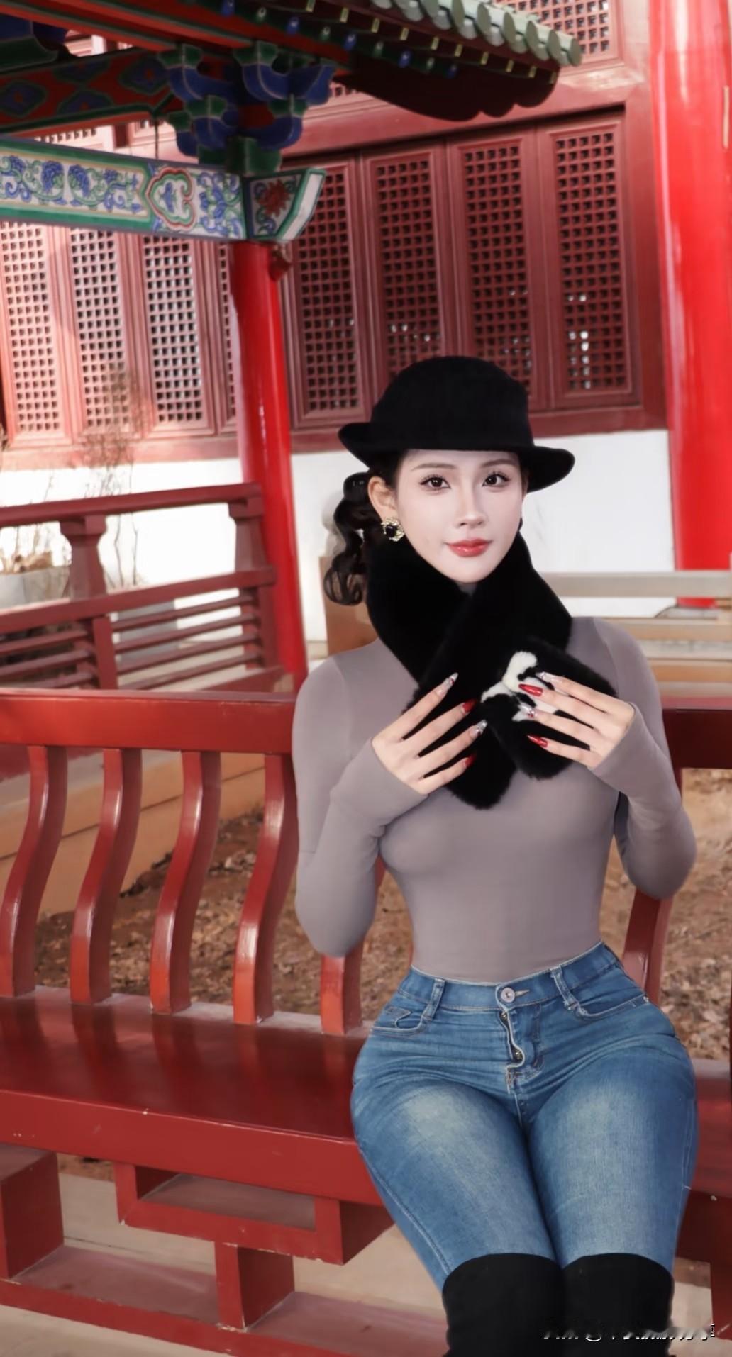 冬日穿搭指南：复古帽+毛绒围巾，温暖又时尚！🌟👗👒围巾帽 毛绒帽穿搭 秋冬