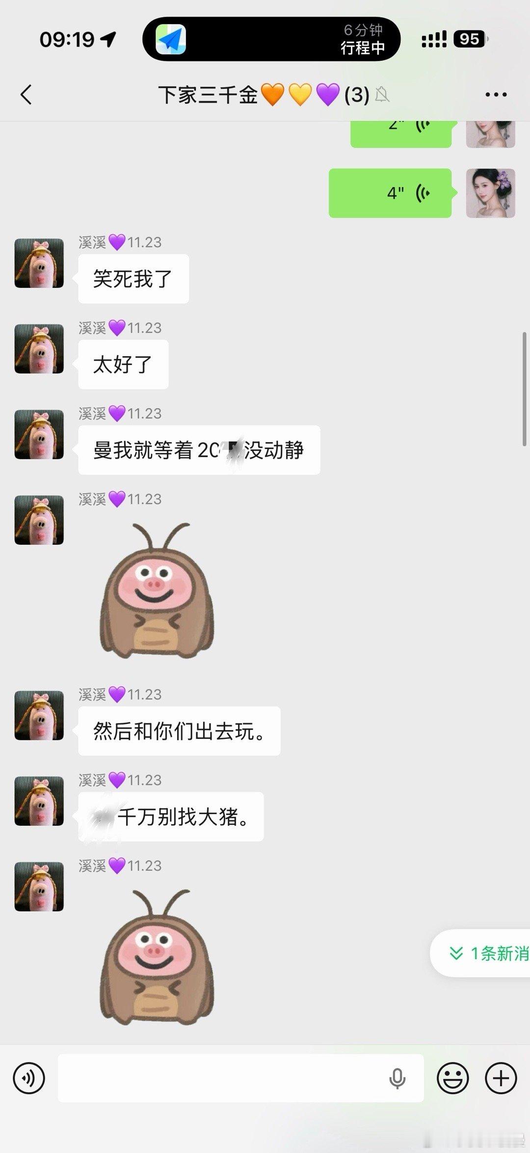 在大猪和猪咪间不停切换。