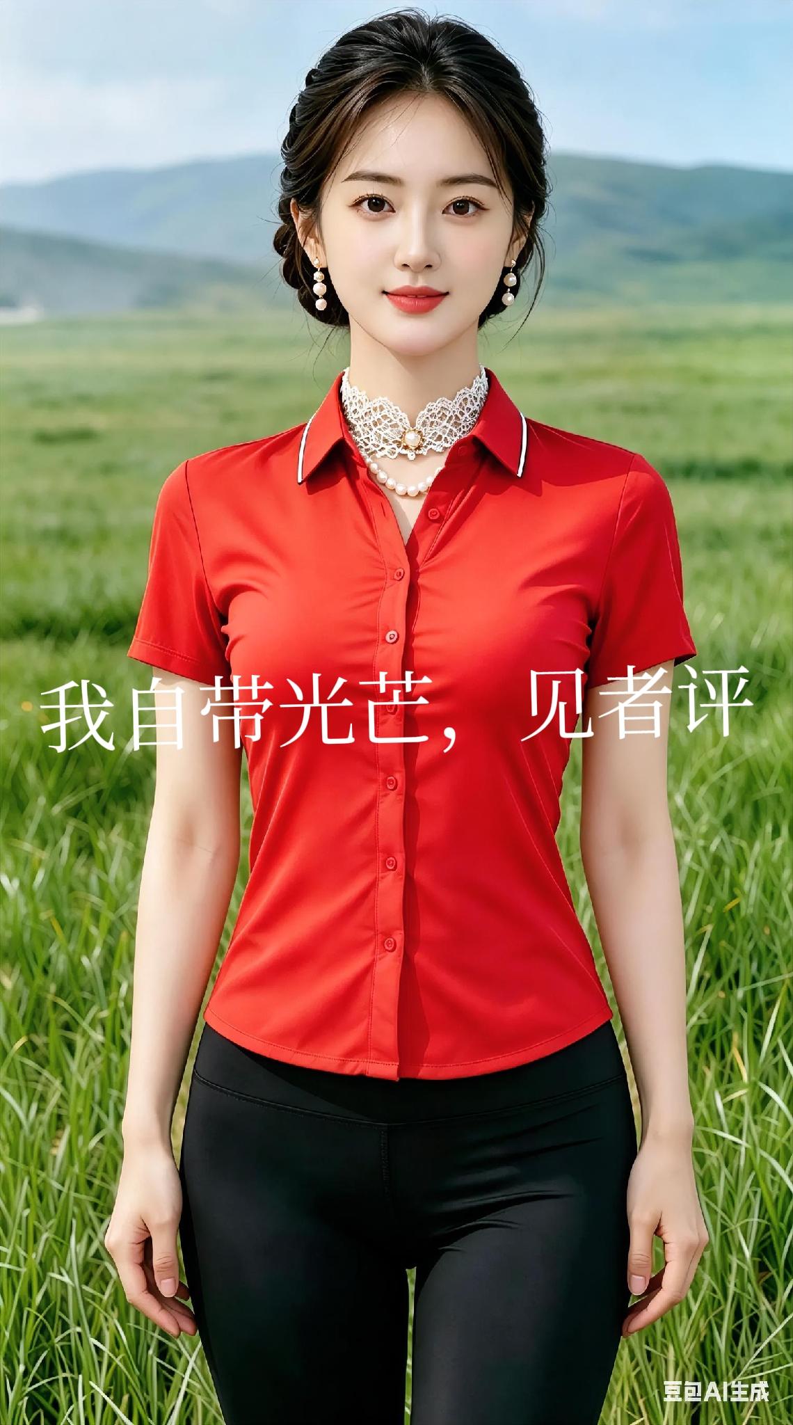 这姑娘穿得真漂亮，风景也好美！我在田间自由拍摄，大家观察一下，我是东方美女吗？看