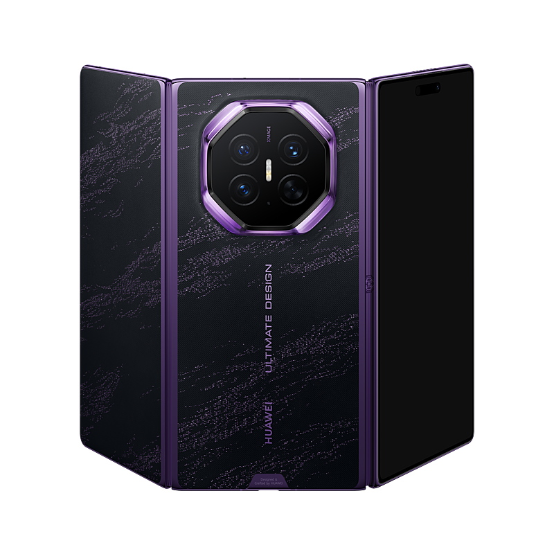 华为全新三折叠Mate XT2共推出3款配色:玄黑，皓白，锦紫，还有一个16G+