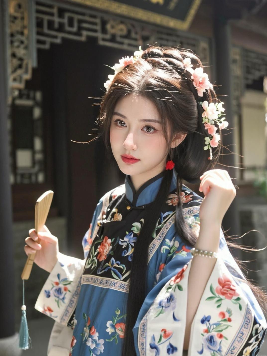 背对山河，踏清风明月。