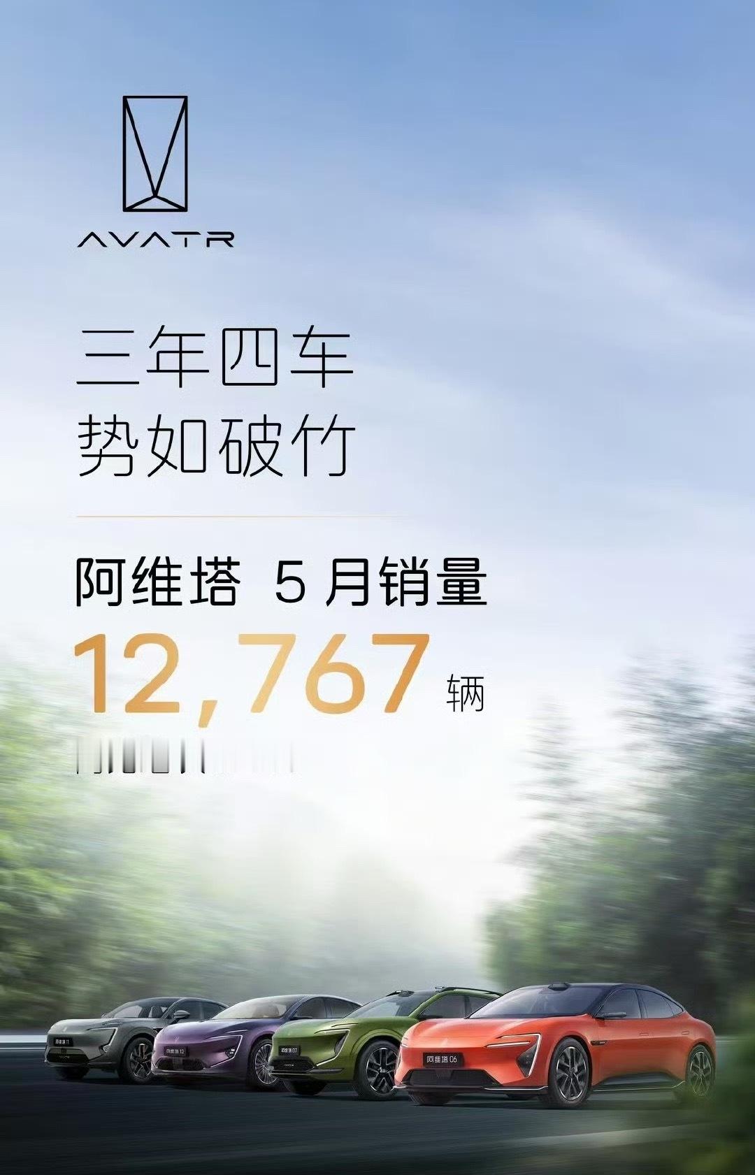阿维塔五月交付12767台，06交付下个月的表现应该更好，可以期待下。阿维塔 ​