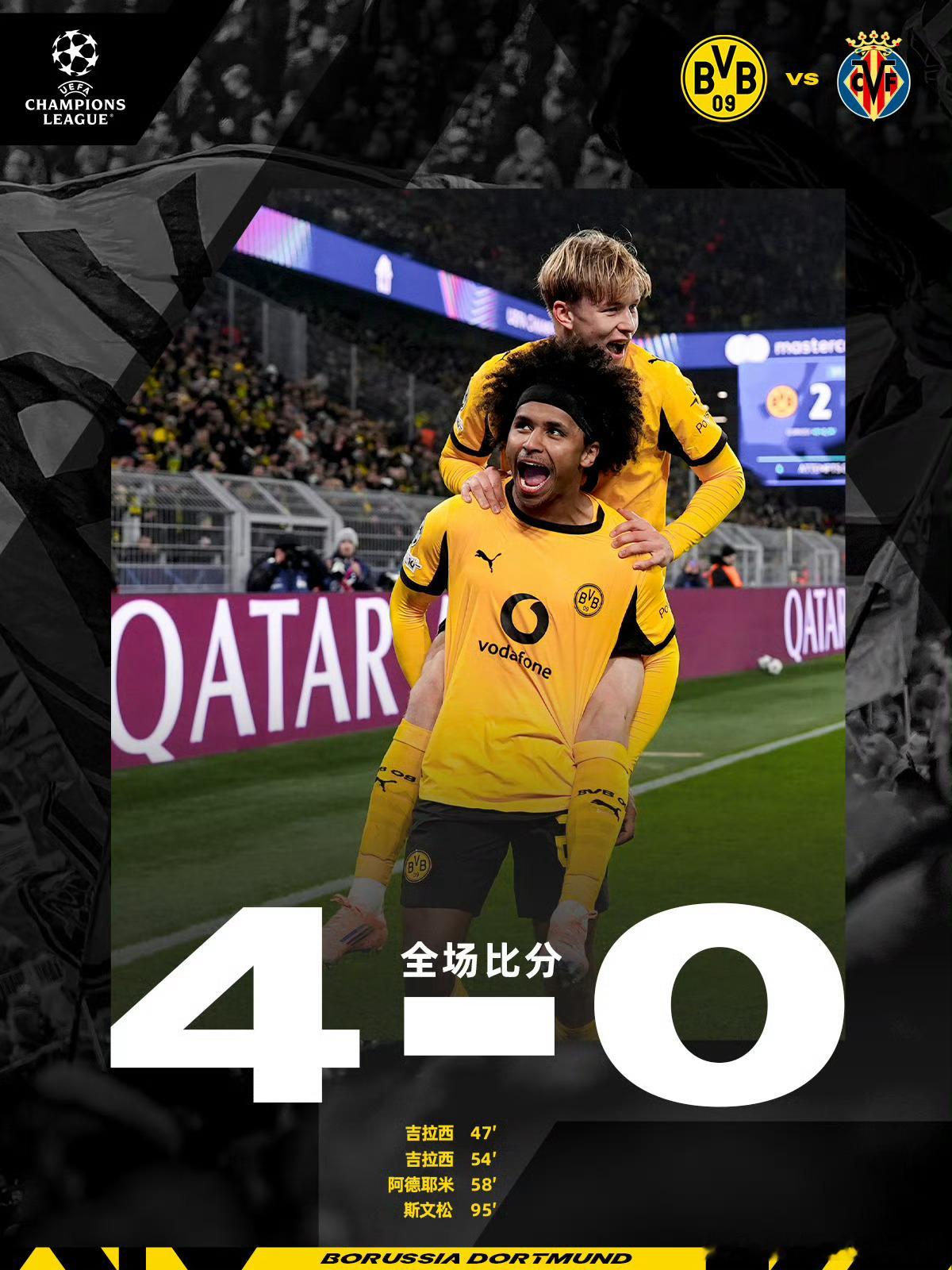 作业轻松拿下。吉拉西梅开二度帮助球队完成大胜凯旋，区区比利亚雷亚尔真的是没有放在