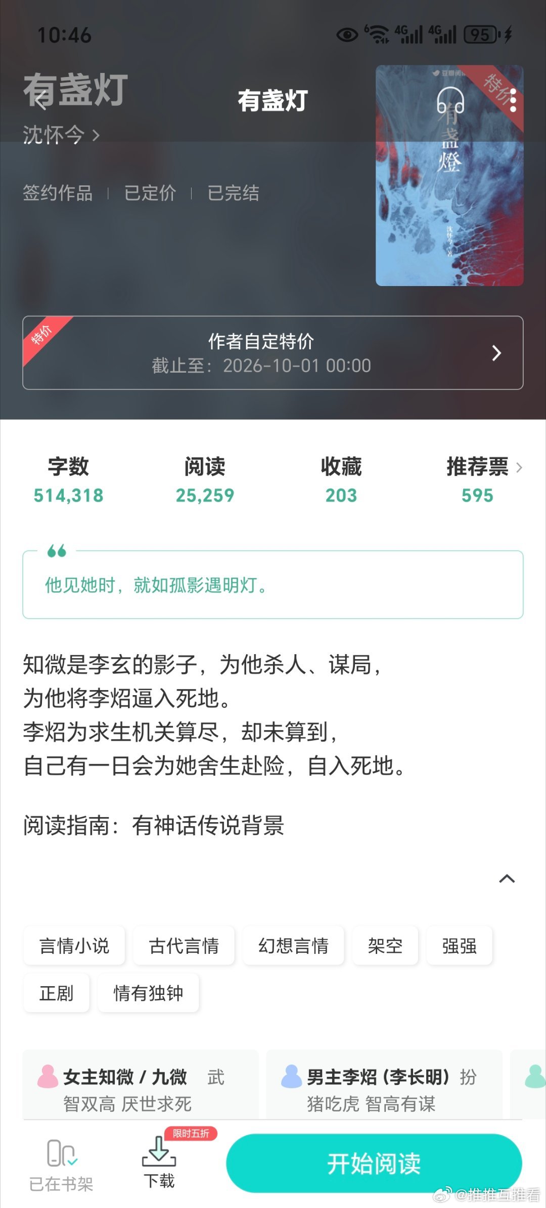 我来瞅瞅这本双强古言《有盏灯》，武智双高女主x扮猪吃老虎男主，瞅文案很带感是我的
