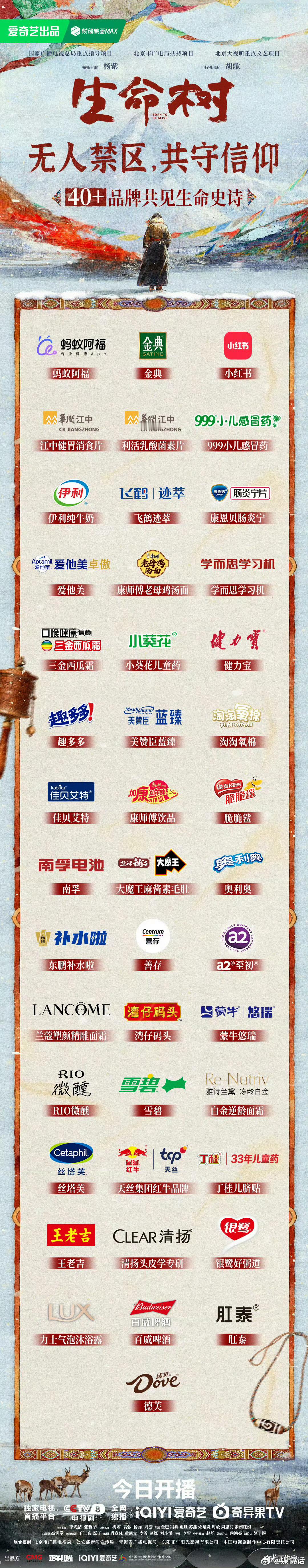 杨紫《生命树》目前品牌数已达43个，超过了《国色芳华》的40个